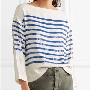 jcrew collection sequin striped top